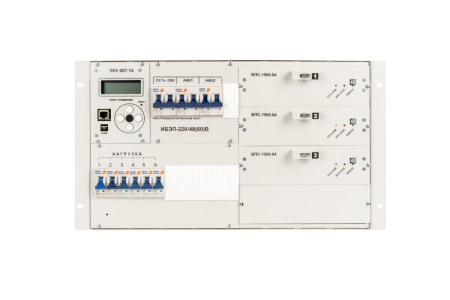 ИБЭП-220(380)/48B-120A-3/4(1500)-6U-LAN ФОРПОСТ